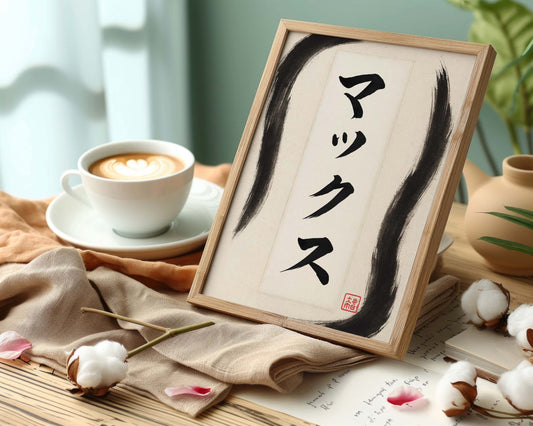 Personalised Japanese Calligraphy | Traditional Brush Art Print